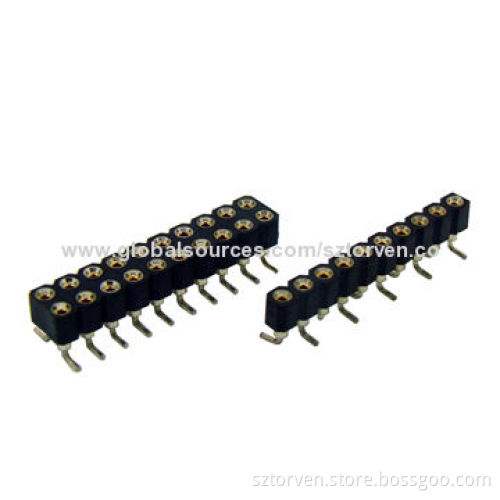 Socket Connectors, 2.54mm, SMT Type, Single and Dual Rows, Profile H = 3.0mm